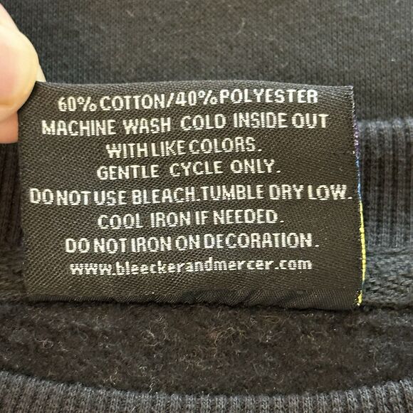 Bleecker & Mercer Black Graffiti Style Sweatshirt Size S Pullover Grunge Art - Picture 10 of 16